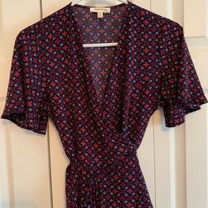 EUC MONTEAU V NECK WRAP KIMONO BLOUSE